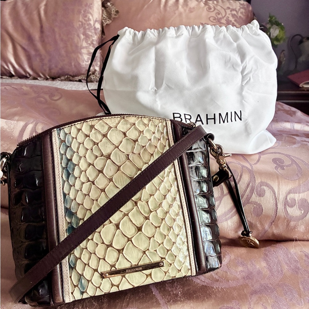 Brahmin Mini Duxbury Bag in Glacier Carlisle